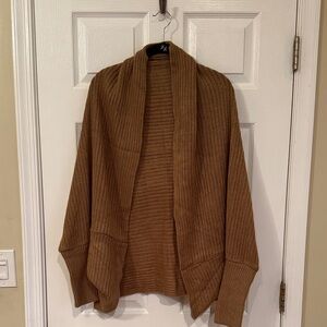 Cozy tan sweater shrug style Cardigan